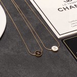 CHANEL🇫🇷Xiaoxiang Chanel's latest stainless steel color-preserving black and white two-sided thin necklace