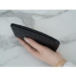 𝗖𝗛𝗔𝗘𝗡𝗟✦ Channel custom lambskin 🐏 Classic mini zipper carry-on bag black gold 🐑