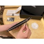 𝗖𝗛𝗔𝗘𝗡𝗟✦ Imported channel special fine grain embossed calfskin 🐂 Leboy Collection Zipper Clutch | Classic Black Gold 👑