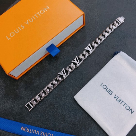 Louis Vuitton vintage silver bracelet couple's version 22cm20cm18cm changeable length