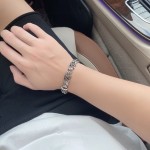 Louis Vuitton vintage silver bracelet couple's version 22cm20cm18cm changeable length