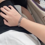 Louis Vuitton vintage silver bracelet couple's version 22cm20cm18cm changeable length