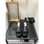 CHANEL 2022 early spring latest slope heel slippers fashionable and versatile series wear-resistant rubber outsole