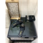 CHANEL 2023 spring and summer latest electric embroidery honey slippers Imported leather outsole