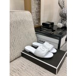 CHANEL 2023 spring and summer latest electric embroidery honey slippers Imported leather outsole