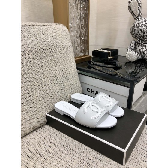 CHANEL 2023 spring and summer latest electric embroidery honey slippers Imported leather outsole