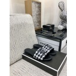 CHANEL 2023 spring and summer latest electric embroidery honey slippers Imported leather outsole