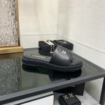 CHANEL 2023 spring and summer latest electric embroidery honey slippers Imported leather outsole