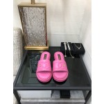 CHANEL 2023 spring and summer latest electric embroidery honey slippers Imported leather outsole