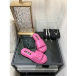 CHANEL 2023 spring and summer latest electric embroidery honey slippers Imported leather outsole