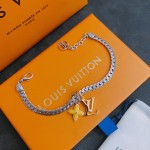 Louis Vuitton vintage silver bracelet couple's version 22cm20cm18cm changeable length
