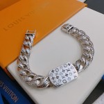 Louis Vuitton vintage silver bracelet couple's version 22cm20cm18cm changeable length