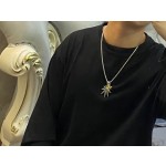 Louis Vuitton vintage silver necklace, couple's version, chain length 60 cm, changeable