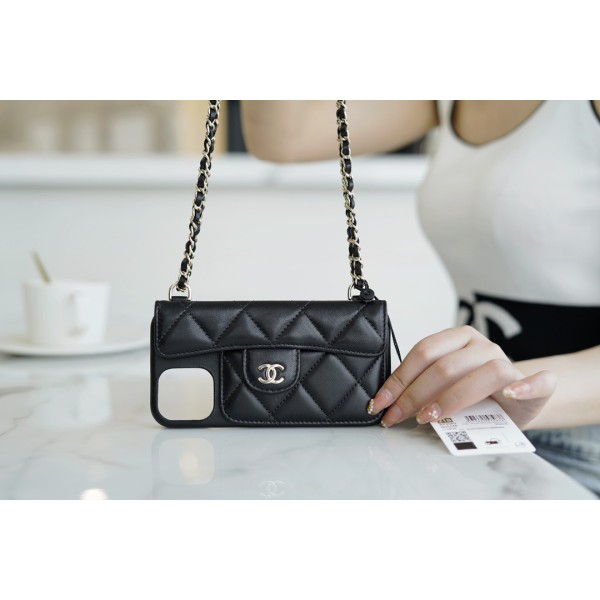 𝗖𝗛𝗔𝗘𝗡𝗟✦2021 𝗦𝘀 Spring/Summer New Gold Ball Chain Phone Case (for 📱iphone12/12pro)