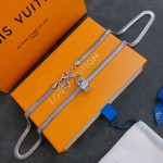 Louis Vuitton vintage silver necklace, couple's version, chain length 60 cm, changeable