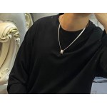 Louis Vuitton vintage silver necklace, couple's version, chain length 60 cm, changeable