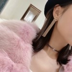 CHANEL🇫🇷Xiaoxiang carved tassel chain letter pearl earrings earrings