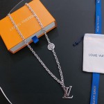 Louis Vuitton vintage silver necklace, couple's version, chain length 60 cm, changeable