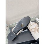 CHANEL 23Ss new chain bow half dragging mule shoes imported lambskin