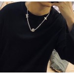 Louis Vuitton vintage silver necklace, couple's version, chain length 60 cm, changeable