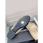 CHANEL 23Ss new chain bow half dragging mule shoes imported lambskin