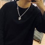 Louis Vuitton vintage silver necklace, couple's version, chain length 60 cm, changeable