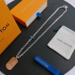 Louis Vuitton vintage silver necklace, couple's version, chain length 60 cm, changeable