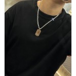 Louis Vuitton vintage silver necklace, couple's version, chain length 60 cm, changeable