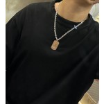 Louis Vuitton vintage silver necklace, couple's version, chain length 60 cm, changeable