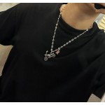 Louis Vuitton vintage silver necklace, couple's version, chain length 60 cm, changeable