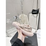CHANEL summer new bread flip-flops clip toe flip-flops beach sandals