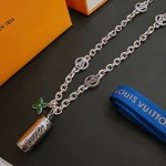 Louis Vuitton vintage silver necklace, couple's version, chain length 60 cm, changeable