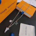 Louis Vuitton vintage silver necklace, couple's version, chain length 60 cm, changeable