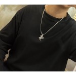 Louis Vuitton vintage silver necklace, couple's version, chain length 60 cm, changeable