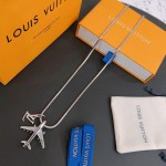 Louis Vuitton vintage silver necklace, couple's version, chain length 60 cm, changeable