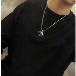 Louis Vuitton vintage silver necklace, couple's version, chain length 60 cm, changeable