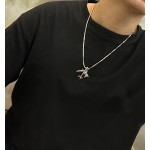 Louis Vuitton vintage silver necklace, couple's version, chain length 60 cm, changeable