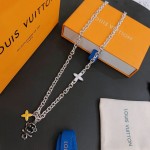 Louis Vuitton vintage silver necklace, couple's version, chain length 60 cm, changeable