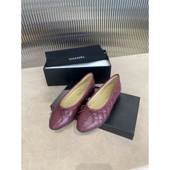 CHANEL ballet shoes Imported custom leather Italy imported leather outsole