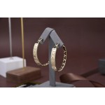 CHANEL🇫🇷Xiaoxiang leather string letter ring earring earrings