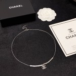 CHANEL🇫🇷Xiaoxiang Double C Silver Pendant Necklace