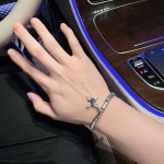 Louis Vuitton Classic Bracelet Cuban Chain Collection Vintage Silver Bracelet Size 22cm20cm18cm Changeable length