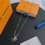 Louis Vuitton vintage silver necklace, couple's version, chain length 60 cm, changeable