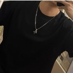 Louis Vuitton vintage silver necklace, couple's version, chain length 60 cm, changeable