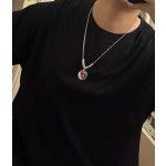 Louis Vuitton vintage silver necklace, couple's version, chain length 60 cm, changeable