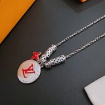 Louis Vuitton vintage silver necklace, couple's version, chain length 60 cm, changeable
