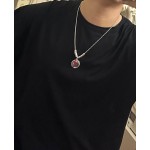 Louis Vuitton vintage silver necklace, couple's version, chain length 60 cm, changeable