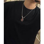 Louis Vuitton vintage silver necklace, couple's version, chain length 60 cm, changeable