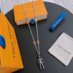 Louis Vuitton vintage silver necklace, couple's version, chain length 60 cm, changeable