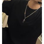 Louis Vuitton vintage silver necklace, couple's version, chain length 60 cm, changeable